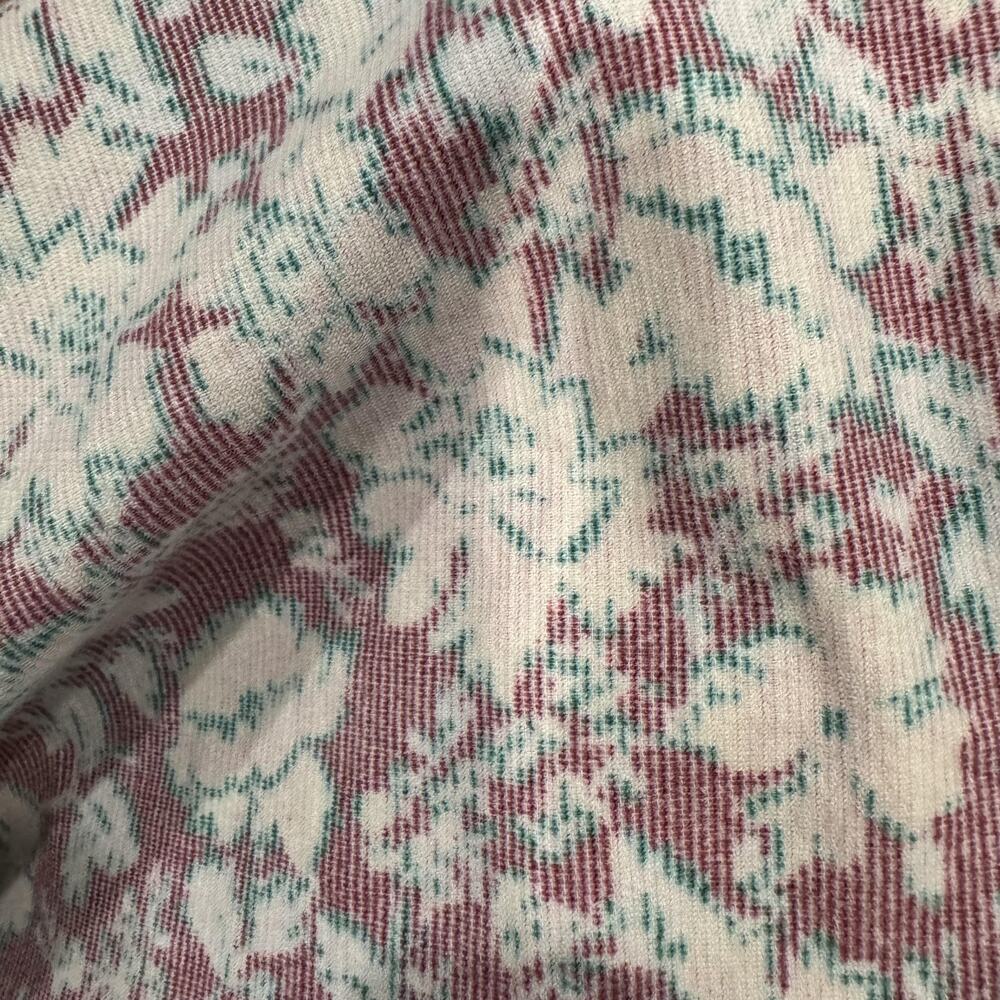 Free People Harper Floral Corduroy Mini Dress Sleeve Button Cotton Women's 2 - Picture 6 of 12
